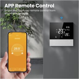 Slimme Thermostaat - Temperatuurregelaar - Comfort Verwarmen - App Bediening - 16A Max - Wit — thumbnail 3