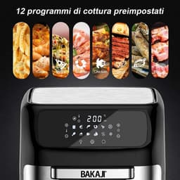 Heteluchtfriteuse - Airfryer Oven - Gezond Koken - 12 Programma's - 12 Liter - Zwart — thumbnail 5