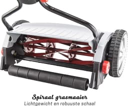 YOR®Grasmaaier Handmatig – Grastrimmer Opvouwbaar – Handmaaier 38 Cm Breed - Kooimesmaaier - Grijs - 57cm x 38cm x 28cm — thumbnail 2