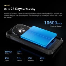 Fossibot F109 5G Robuuste Smartphone - IP68 Waterdicht Robuuste Telefoon - outdoorSmartphone - 8GB RAM 256GB ROM - Dual Screen - Waterdicht - Android 14 - 1600W frontcamera - besturingssysteem - 6.74-inch FHD+ IPS-scherm — thumbnail 4