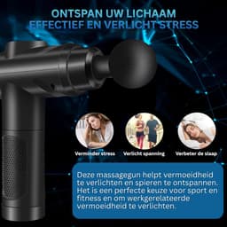 DDStar® Massage gun - Massage pistool - Krachtig massage apparaat - Zwart — thumbnail 4