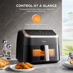 Airfryer 8-in-1 - Heteluchtoven - Gezond Koken - Grote Capaciteit - 8.5 Liter - Zwart — thumbnail 5
