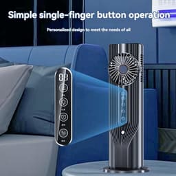 Draagbare Air Cooler - Toren Ventilator - Persoonlijke Koeling - Stille Waterkoeling - USB Aangedreven - Wit — thumbnail 3