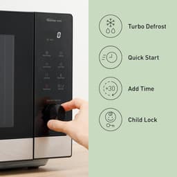 Magnetron Oven - Keukenapparaat - Snel Opwarmen - Inverter Technologie - 29L Inhoud - Zwart RVS — thumbnail 2