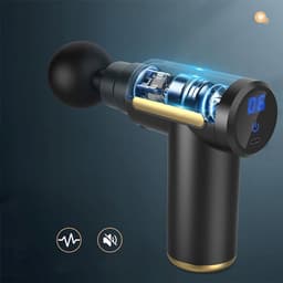 Massagepistool - Fascia Gun - LCD Display & 6 Snelheden - 4 Verwisselbare Massagekoppen - Stille Motor & Diepe Massage - 800mAh Oplaadbaar - Voor Thuis, Sport & Herstel — thumbnail 2