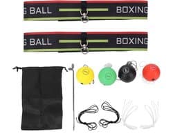 Reactiebalset, boksreflexbal voor verstelbare hoofdband Reflexbalset voor beginners Verbetering van snelheidsreacties Hand-oogcoördinatietraining