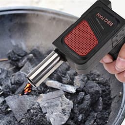 Draagbare elektrische BBQ-ventilator voor buitenkampeergrill, BBQ-luchtblazer, snelle vuurstarter — thumbnail 2