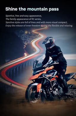 Motorhelm Intercom Met 1080P Full HD Dashcam - Bluetooth Headset - 1000M Bereik - WiFi App Bediening - 64GB Opslag - Noise Cancelling - Voice Control - Waterdicht - FM Radio - 1500mAh Batterij - Ideaal Voor Toerritten & Groepscommunicatie - 2 Stuks — thumbnail 2