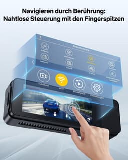 Auto Camera - Rijrecorder - Veilig Rijden - 4K Voor en Achter - 318 inch Touchscreen - Zwart — thumbnail 2