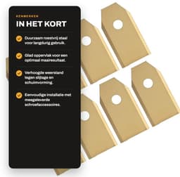 Dailygoods- Gazonrobotbladen 45 Stuks - Vervangingsmaaibladen - Roestvrij Staal - Hoge Hardheid - Duurzaam - Efficiënte Snijprestaties - Robotmaaiermes — thumbnail 3