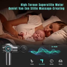 TIM® Massage Gun - Massage Pistool - Massage Gun Professioneel - Massage-gun - Grijs - 5cm x 3cm x 8cm — thumbnail 4
