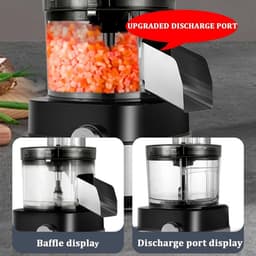 Keukenmachine - Voedselverwerker - Maaltijdvoorbereiding - 5-in-1 functionaliteit - 5L capaciteit - Zilver — thumbnail 3