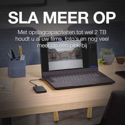 Externe SSD - Draagbare Opslag - Bestanden Overzetten - Hoge Snelheid - 1TB - Zwart — thumbnail 3