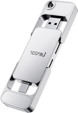 Externe SSD - Draagbare Opslag - Snelle Data Overdracht - Dubbele Connectoren - 1TB Capaciteit - Zilver — thumbnail 1