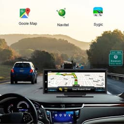 Dashcam voor Auto - 10.26” Touchscreen Dashcam - 4 Camera’s - 4G Android 8.1 - 360° Panorama - GPS & ADAS - Parkeermodus - Zwart — thumbnail 4