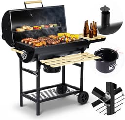 Berdsen BD-895 Serie - Houtskoolbarbecue - Met Thermometer - Met Popielnik - Zwarte Kleur — thumbnail 1