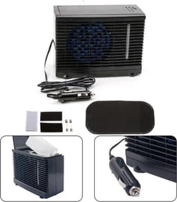 Draagbare Airco Ventilator - Mini Koeler Luchtkoeler - Persoonlijke Koeling - Waterkoeling Technologie - 200x110x150mm - Zwart — thumbnail 4