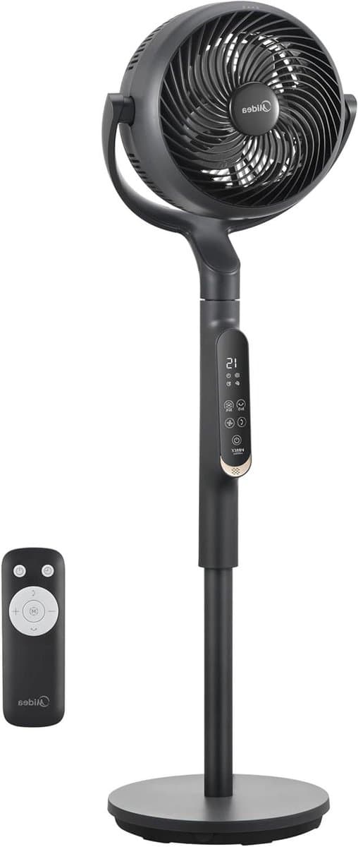 Staande Ventilator - Vloerventilator - Ruimte Koelen - 15 Snelheden - 78-110 cm - Zwart — afbeelding 1