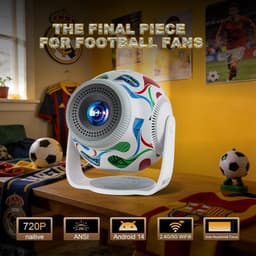 Mini Beamer WK Editie - Voetbal Beamer - Alles-in-één Smart TV Projector - 2026 model - Android TV Besturingssysteem - WiFi & Bluetooth - 4k support - Beamer - Home Cinema — thumbnail 3