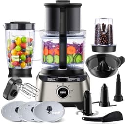 11-in-1 keukenmachine, 1300 W, blender, hakmolen, sapcentrifuge, deegmachine, 2,5 l kom, 1,5 l mengbeker, 3 snelheden, pulsfunctie, veiligheidsvergrendeling — thumbnail 1