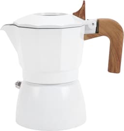 Koffiezetapparaat - Mokkapot - Rijke Koffiesmaak - Dubbel Ventielsysteem - 2 Kopjes - Wit — thumbnail 2