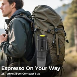 Koffiezetapparaat - Espresso machine - Verse koffie zetten - Compact design - 1-kops - Zwart — thumbnail 5