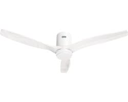 Hombli Slimme Plafondventilator met verlichting - Ø132 cm - Incl. Afstandsbediening - Wit & Wit Hout