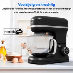 MEDION Keukenmachine met vleesmolen, blender 4-in-1, Zwart | IJskom voor ijsbereiding, 1200 W, raspen, snijden, kneden, deegmachine, MD18440 — thumbnail 3