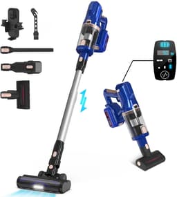 Steelstofzuiger Draadloos - Steelstofzuiger - Stofzuiger - 300W - 30kPa - 4000mAh - Blauw - Steelstofzuiger Snoerloos - Krachtige Zuigkracht — thumbnail 1