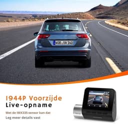 Thuys – Dual Dashcam – Voor Auto 2.7K 1944P Ultra – FHD – Voor en Achter Camera Met 2 – inch Lcd – Display – Auto Camera – WIFI – G-Sensor – App bediening — thumbnail 5