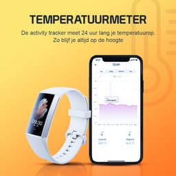 Otiume Stappenteller - Fitness Tracker - Smartwatch Horloge voor Dames en Heren - Wit — thumbnail 4