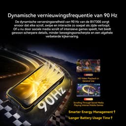 Blackview BV7300 - Robuuste Smartphone - 18GB RAM - 256GB - 15000mAh - Dual 4G LTE - Dual 800LM Campingverlichting - Android 14 - IP68 Waterdicht - 6580mAh - NFC - GPS - Zwart — thumbnail 3