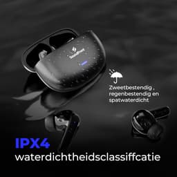 Soundfront Ultimate Draadloze Oordopjes - Bluetooth Oortjes - 26dB Active Noise Cancelling - Oortjes draadloos - Sport oordopjes - Geschikt voor Smartphones & Laptops - Zwart — thumbnail 2