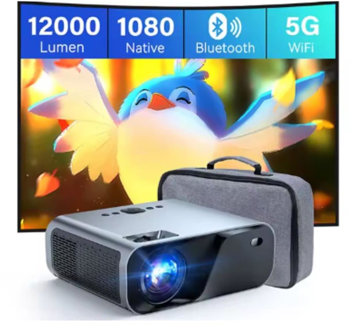 Mini Beamer - Projector 4K - Home Cinema — afbeelding 1