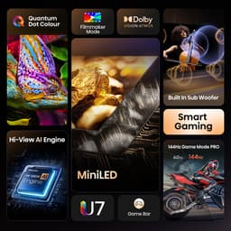 Hisense 55U7QTUK – 55 inch 4K Mini ULED Smart TV – Dolby Vision – Full Array Local Dimming — thumbnail 3