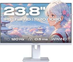 JAPANNEXT Gaming Monitor 23.8" IPS Full HD (1920x1080) 120Hz 0.5ms Wit | JN-IPS238G120F-HSP-W — thumbnail 1