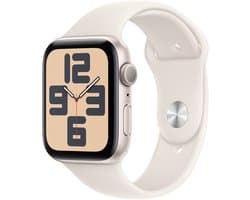 Apple Watch SE 2024 44mm Starlight Aluminium Case with Starlight Sport Band - M/L