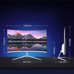 Stemily Monitor - Beelscherm - PC - 24-inch - Geboren Scherm - Gaming - 2ms & 75Hz - 2800R Kromming - 98% sRGB & 3000:1 — thumbnail 2