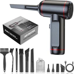 HAUSS SPOLE Handstofzuiger-Draadloze Mini Autostofzuiger-4 In 1 Voor Auto, Huis En Keuken-Krachtige Zuig En Blaasfunctie-Compacte Formaat-ABS-Zwart — thumbnail 1