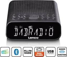 Lenco CR-606BK Wekkerradio - DAB en FM - Bluetooth - Dimbaar display - Zwart — thumbnail 5