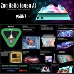 Teclast P50AI Android Tablet 11 inch 90Hz scherm AllWinner A733-AI octa-core (6GB + 10GB) Max. 16GB RAM 128GB LPDDR5 Wifi-6 7000mAh batterij AI tablet PC - Tablet With Case and KB — thumbnail 4