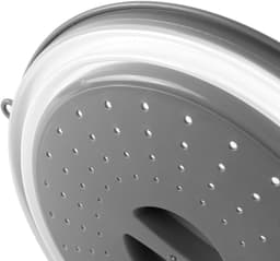 STUKS Opvouwbare Magnetron Spatdeksel Siliconen Magnetron Voedseldeksel met Stoomopeningen Multifunctionele Plastic Fruitmand Zeef — thumbnail 3