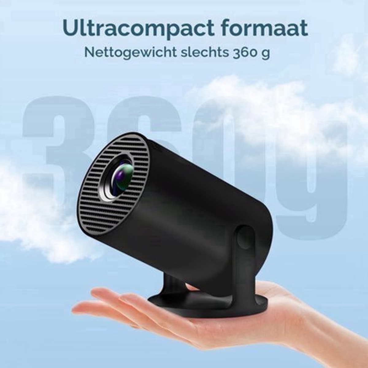 Mini Beamer Draagbaar - 1280 x 720 Resolutie - 18000 Lumen - DLP Technologie - HDMI USB 3,5mm - Voor Gaming En Thuisbioscoop — afbeelding 1