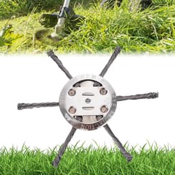 1 Stuk - 150 cm staaldraad - Maaikop met staaldraad - Bosmaaier/snijder - Onkruidmes - Grastrimmerkop - Gazontrimmer - Elektrisch gereedschap - 6 bladen - Zilver — thumbnail 1