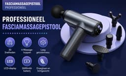 Massagepistool - 30 Snelheidsstanden - 6 Massagekoppen - LCD-Display - Voor Spiermassage en Herstel - Draagbaar Spiermassageapparaat — thumbnail 3
