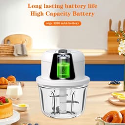 Elektrische mini-uienhakmolen - Elektrische keukenhakmolen 350 ml, USB-oplaadbaar, draadloos, kleine uienhakmolen, geschikt voor uien, fruit, noten, vlees, knoflook — thumbnail 3