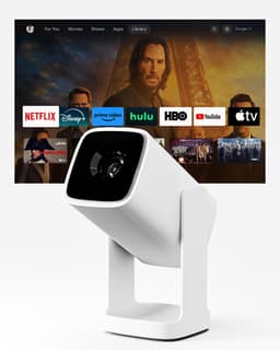 Beamer En Mini Projector - Enige Uitvoering - 8W Bluetooth Speaker - LED - Wit - Voor Thuisbioscoop — thumbnail 1