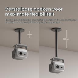 Beamer Plafondbeugel Grijs - Verstelbare Montage Voor Projectoren - Metaal - Lichtgewicht En Schokbestendig — thumbnail 3