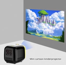 Draagbare Beamer Compact - 1000 Lumen Helderheid - Full HD 1920x1080 Resolutie - LCD LED - Zwart - Mini Projector — thumbnail 4