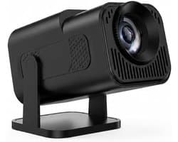 Draagbare HD 1080P thuisbioscoopprojector met HDMI/USB-kabelaansluiting, handmatige focus, 180° verstelbare standaard, compatibel met laptop, afstandsbediening, slaapkamer
